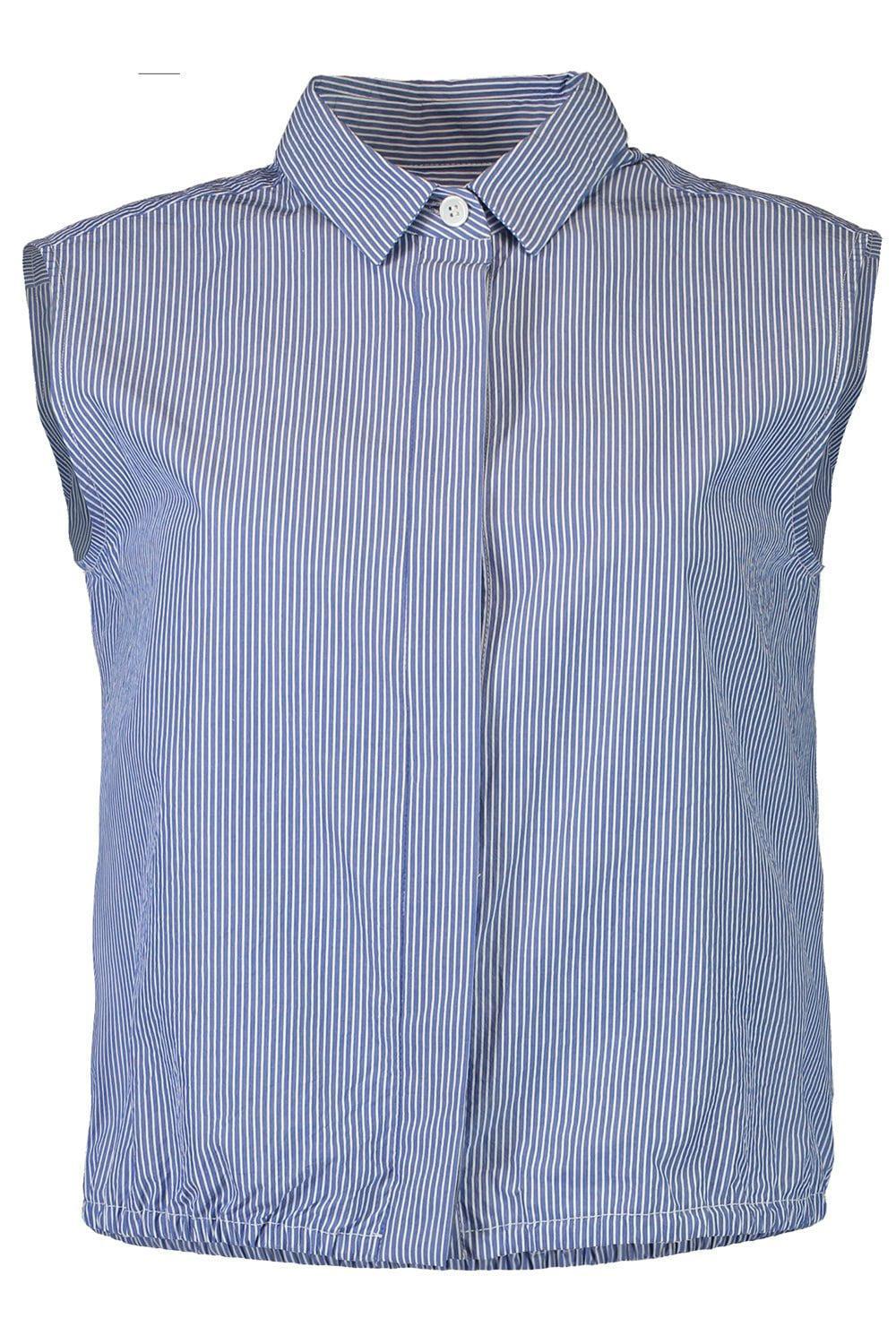 ODEEH-Sleeveless Collar Top-