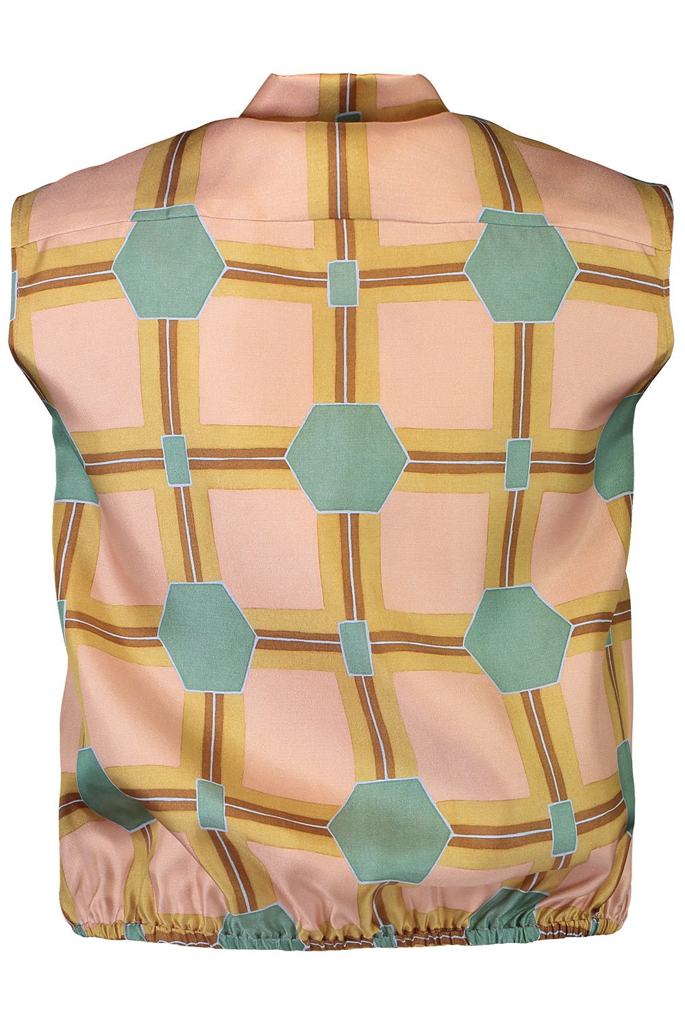 ODEEH-Sleevess Collar Shirt-