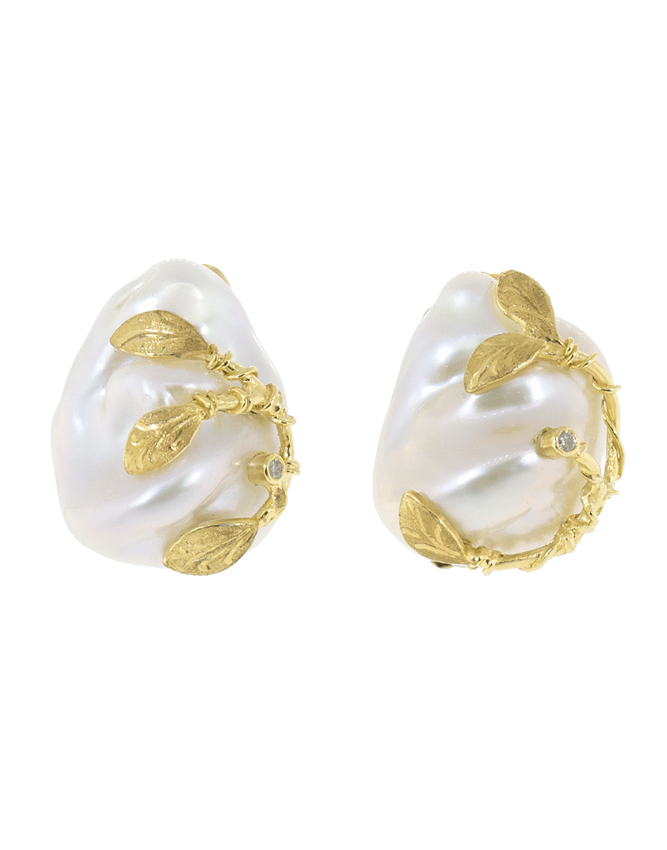OF RARE ORIGIN-Hedera Pearl Clip Earrings-PEARL