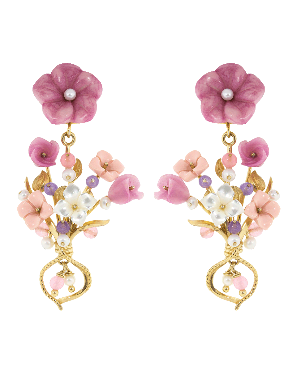 OF RARE ORIGIN-Multi Flower Earrings-PINK