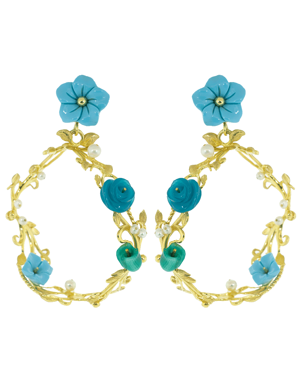 OF RARE ORIGIN-Power Pearl Hoops-TURQ