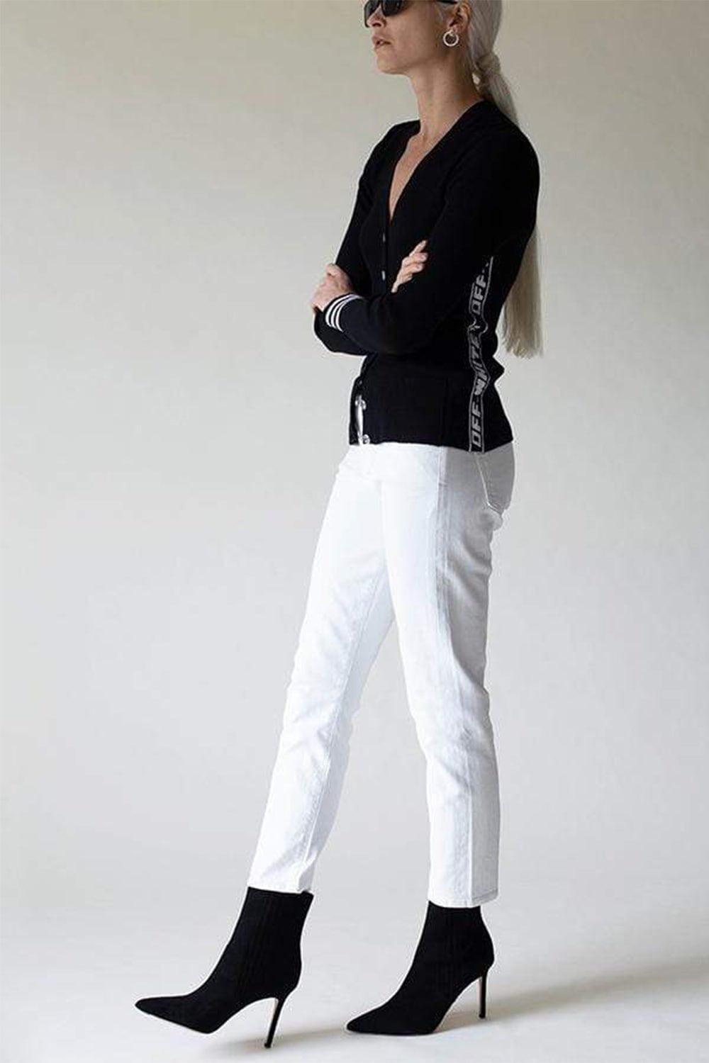 OFF-WHITE-Industrial Knit Cardigan-BLACK