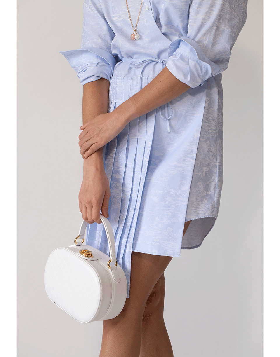 OFF-WHITE-Waves Wrap Panel Shirtdress-