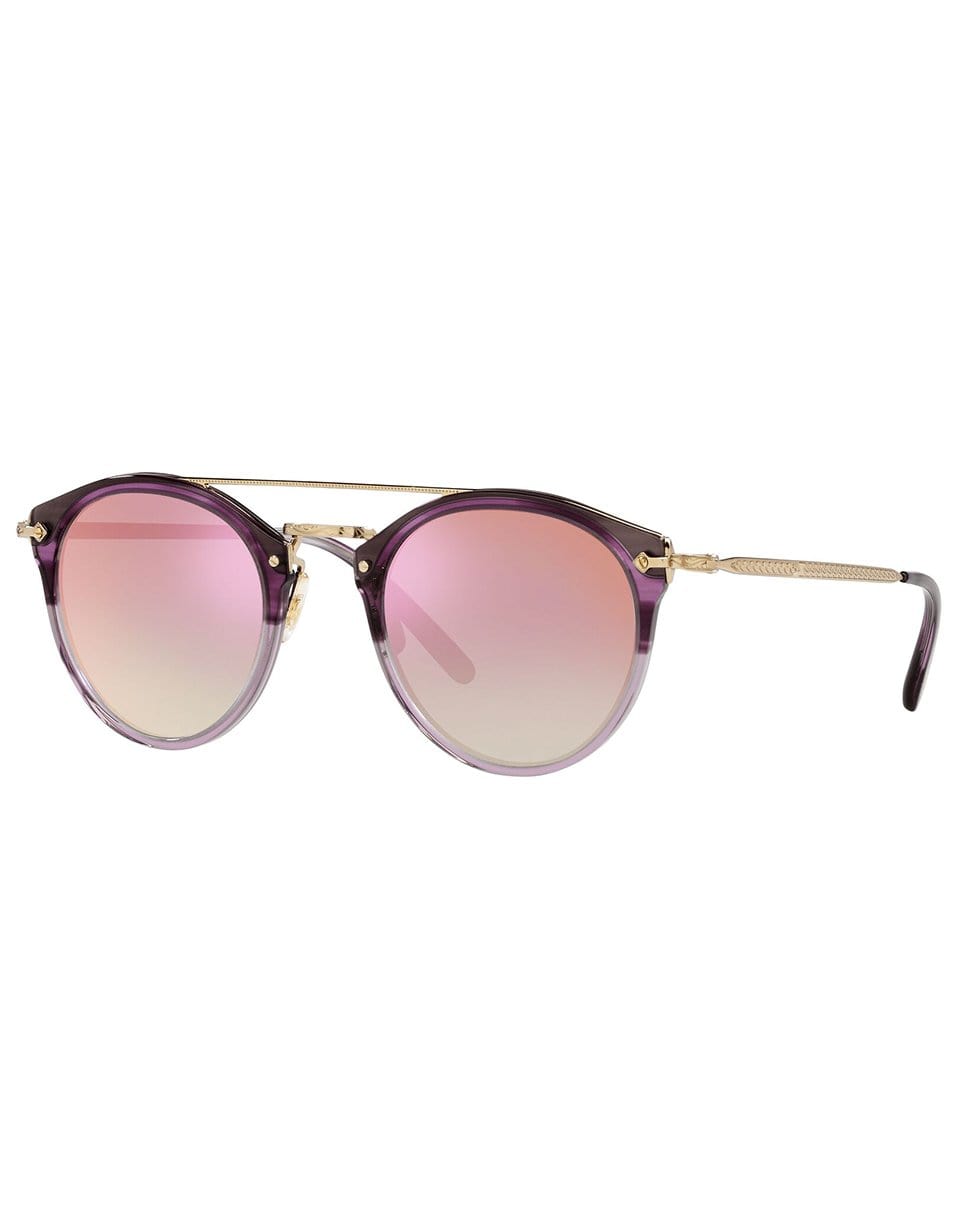 OLIVER PEOPLES-Remick 50 Mirrored Sunglasses-GLD/PINK
