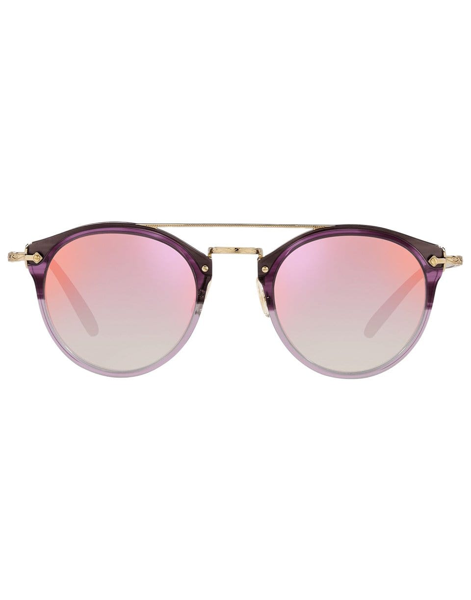 OLIVER PEOPLES-Remick 50 Mirrored Sunglasses-GLD/PINK