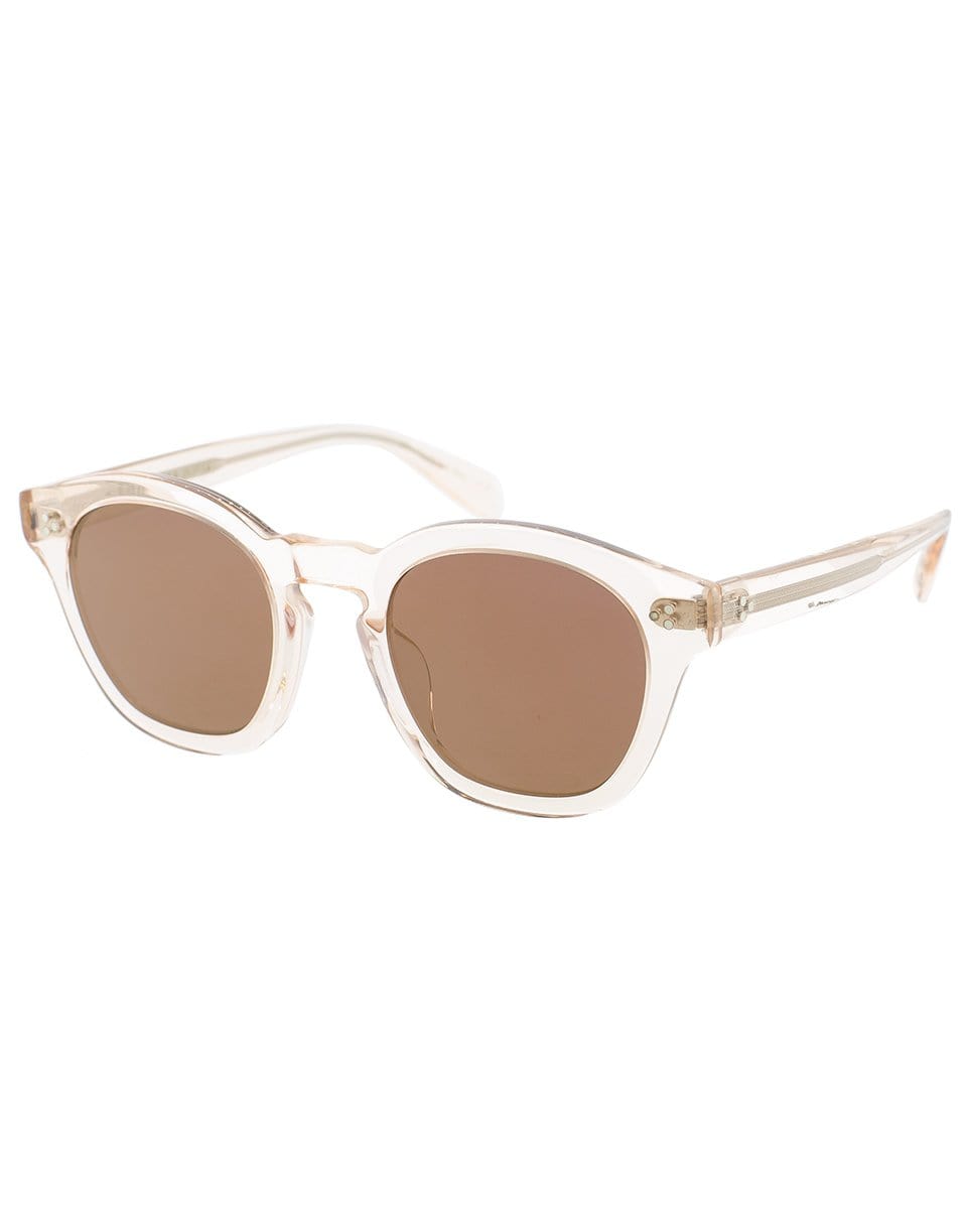OLIVER PEOPLES-Bourdeau L.A Sunglasses - Pink and Gold-BURGUNDY/GOLD