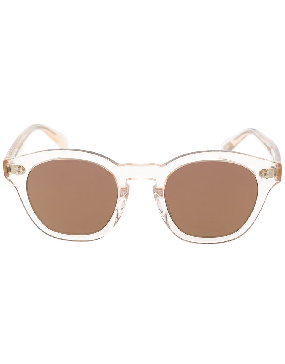 OLIVER PEOPLES-Bourdeau L.A Sunglasses - Pink and Gold-BURGUNDY/GOLD