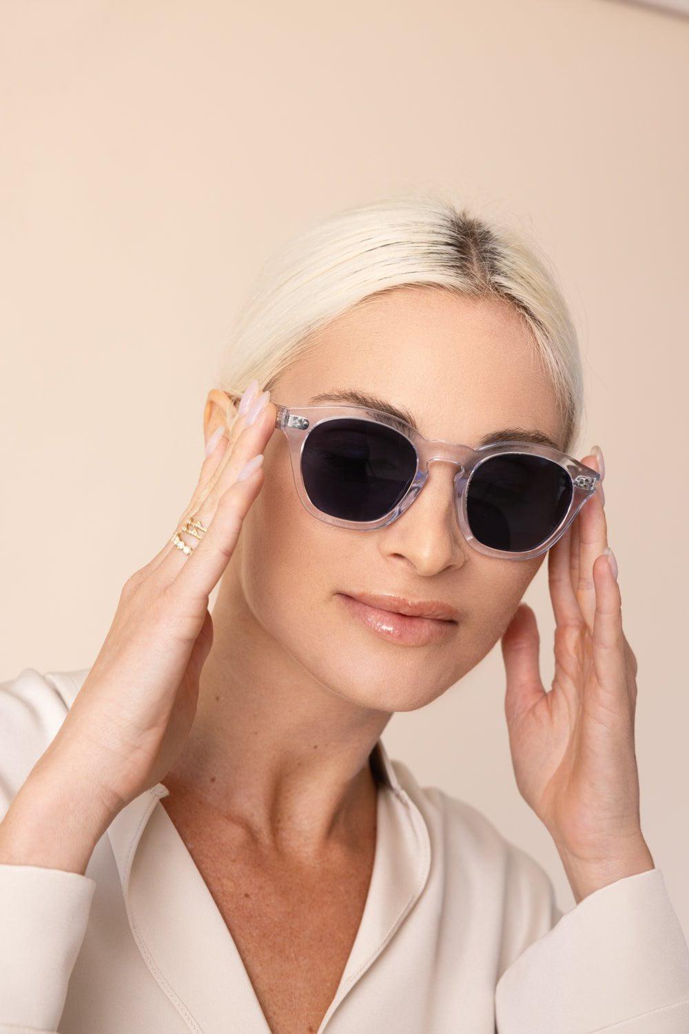 OLIVER PEOPLES-Boudreau LA Sunglasses-CRYSTBLU