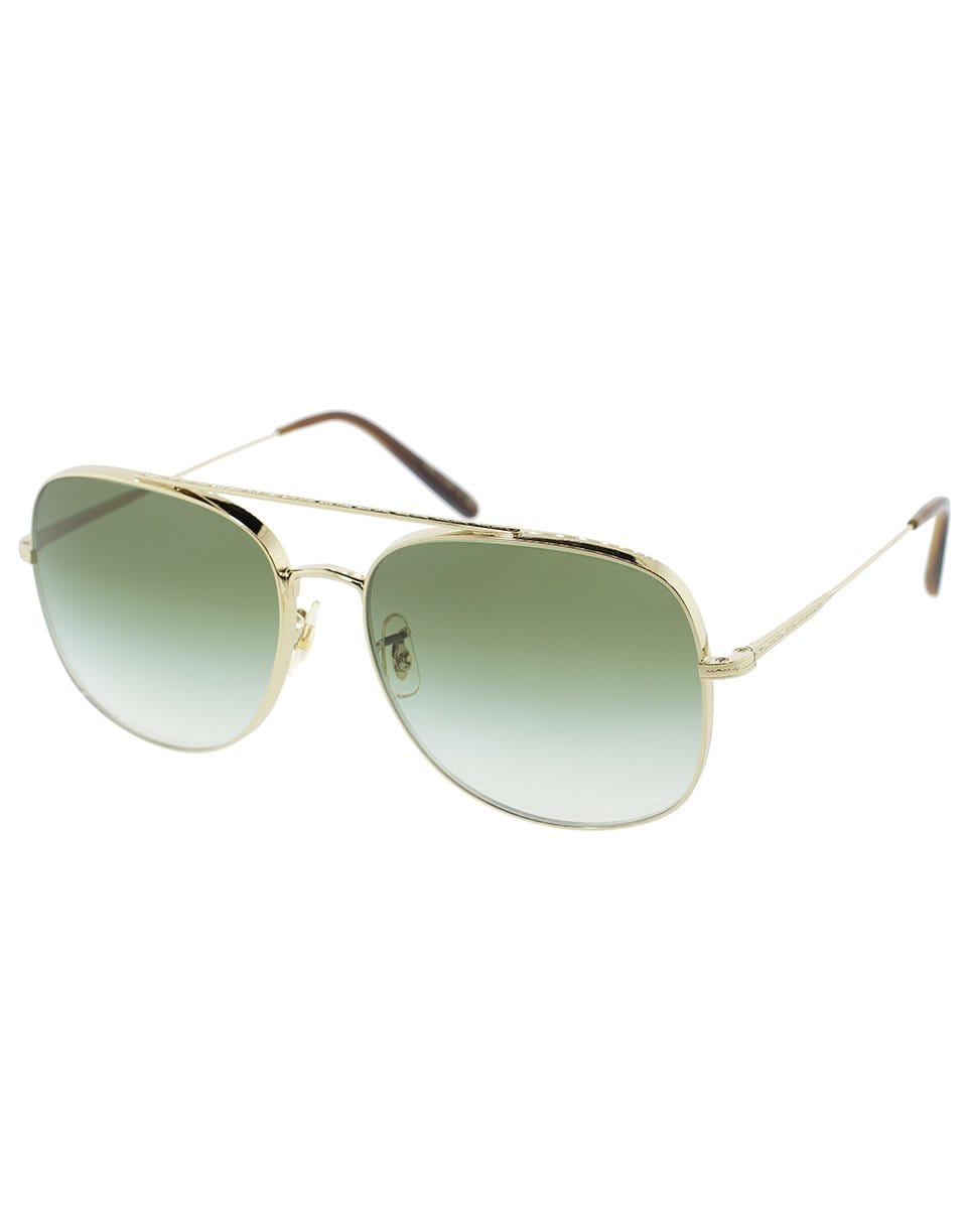 OLIVER PEOPLES-Taron Sunglasses - Soft Gold and Olive-GLD/OLIV