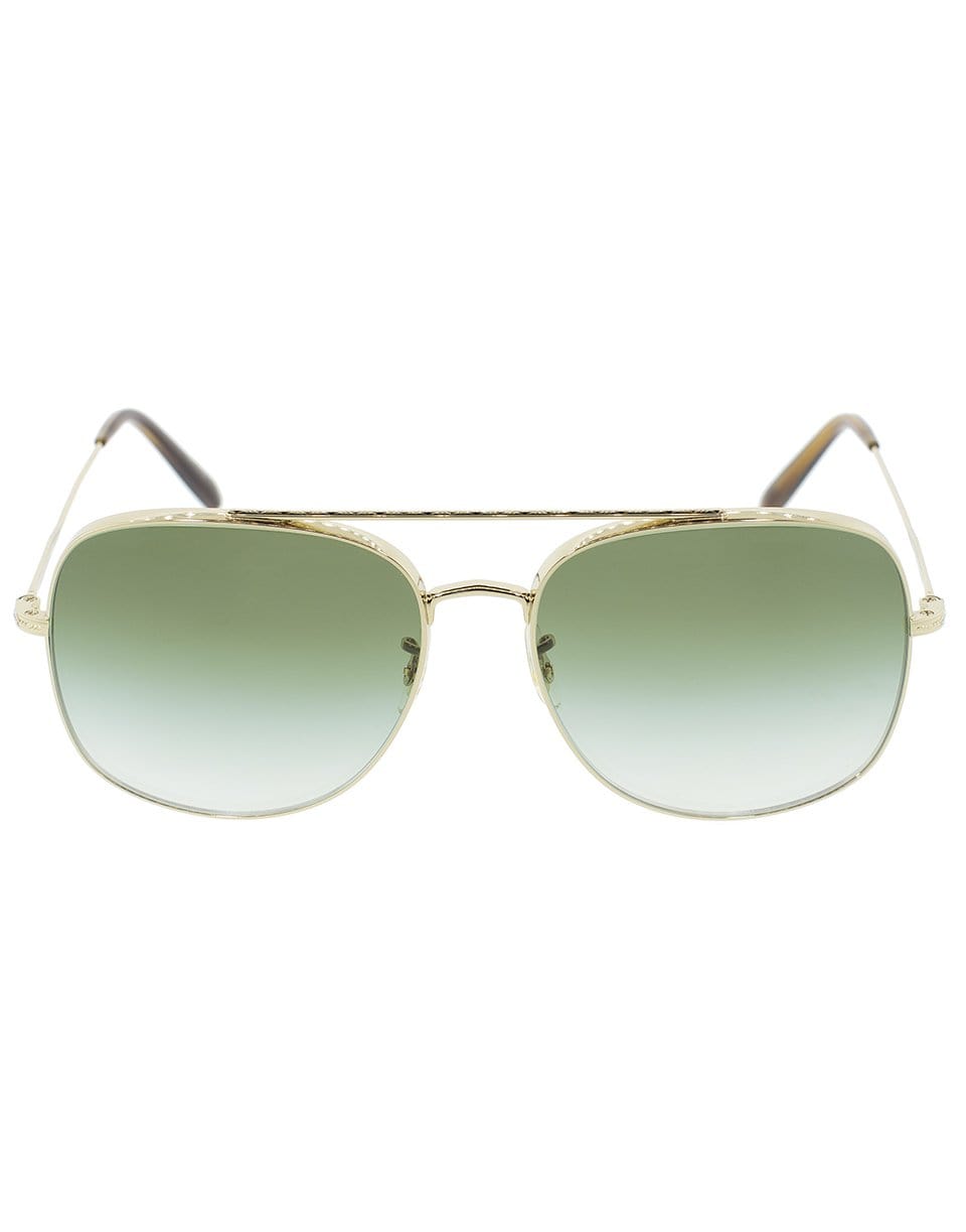 OLIVER PEOPLES-Taron Sunglasses - Soft Gold and Olive-GLD/OLIV