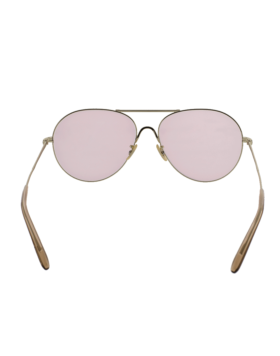 OLIVER PEOPLES-Rockmore Metal Sunglasses-GLD/PNK