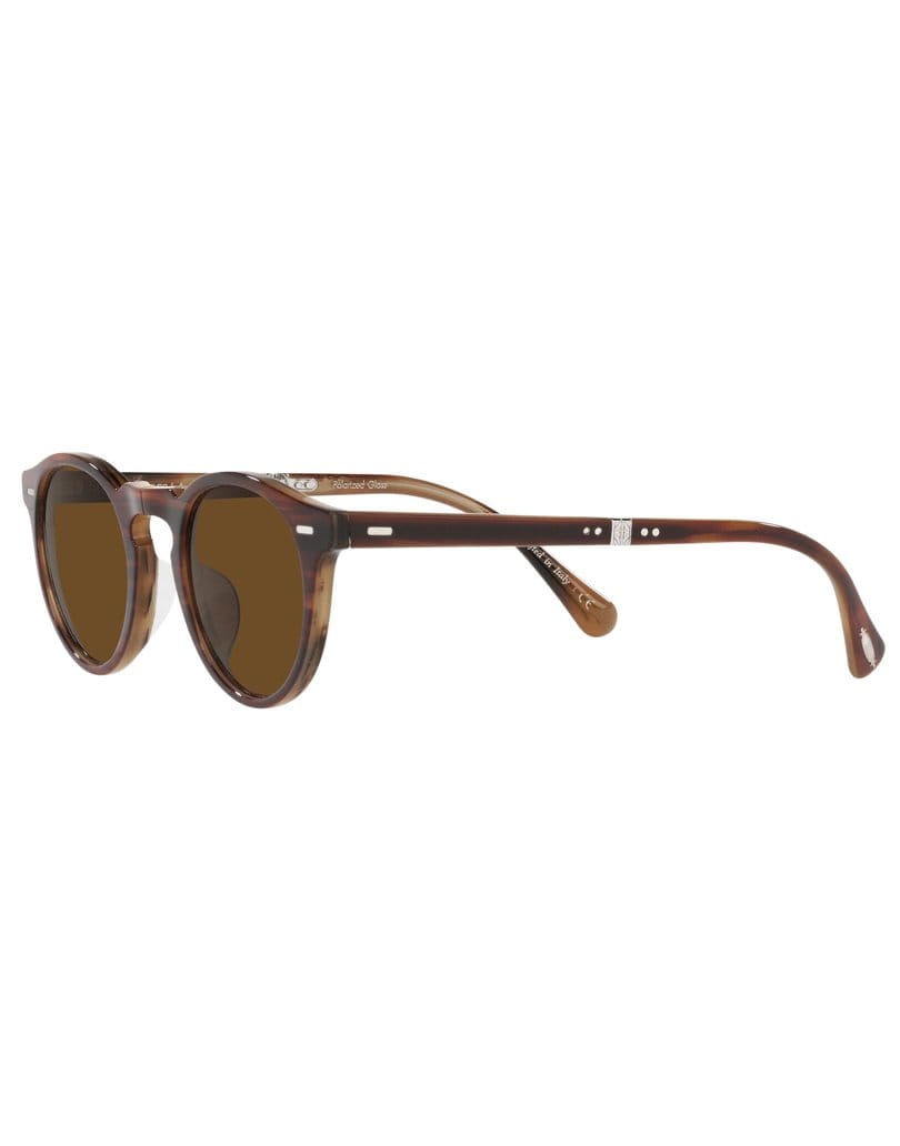 OLIVER PEOPLES-Amaretto Striped Honey Gregory Peck 1962 Sunglasses-HONEY