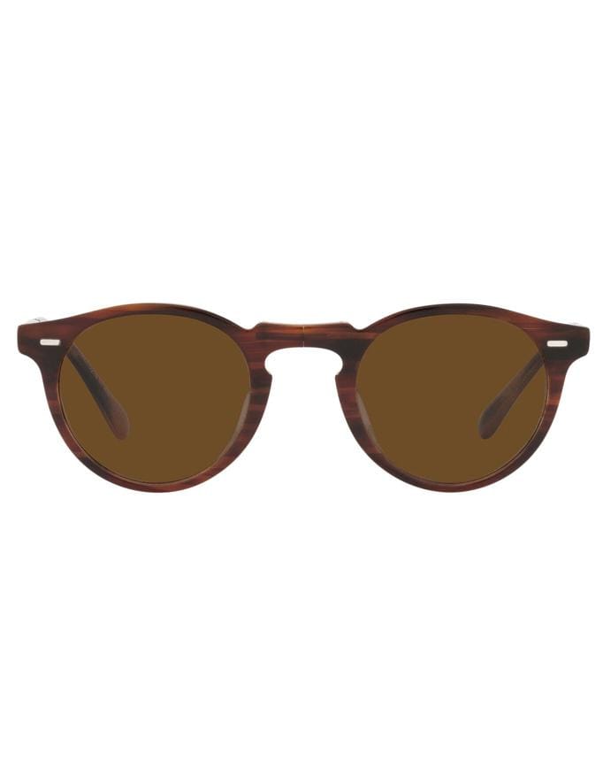 OLIVER PEOPLES-Amaretto Striped Honey Gregory Peck 1962 Sunglasses-HONEY