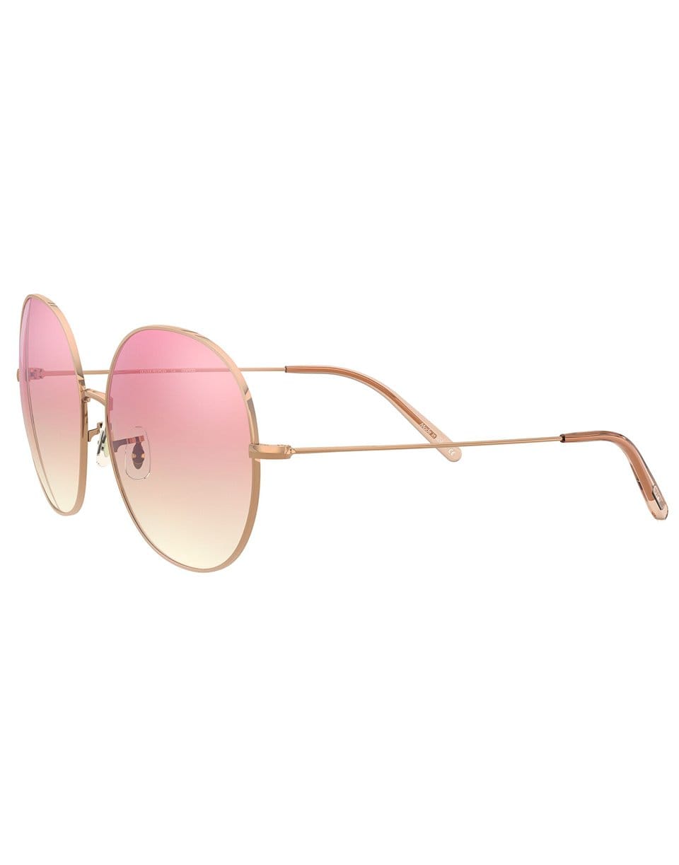 OLIVER PEOPLES-Soft Pink Gradient Darlen Sunglasses-ROSE GOLD