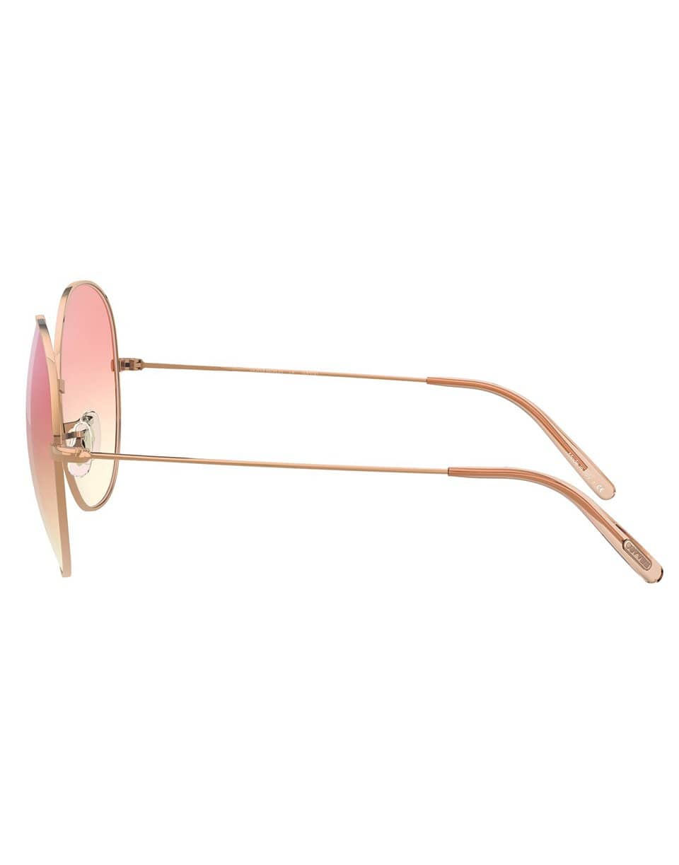 OLIVER PEOPLES-Soft Pink Gradient Darlen Sunglasses-ROSE GOLD