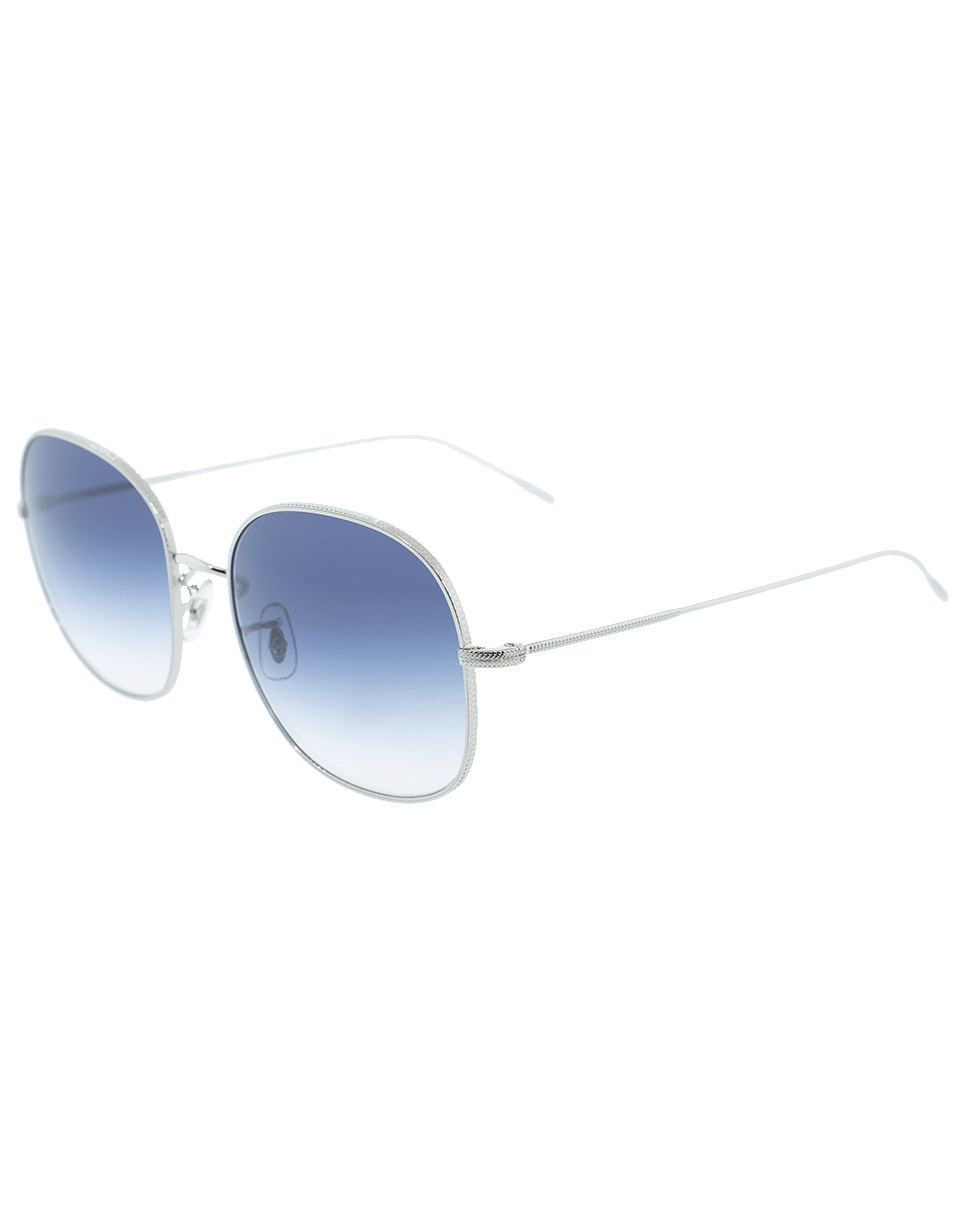 OLIVER PEOPLES-Silver and Blue Mehrie Sunglasses-SLVR/BLU