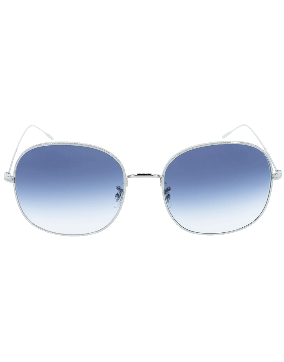 OLIVER PEOPLES-Silver and Blue Mehrie Sunglasses-SLVR/BLU