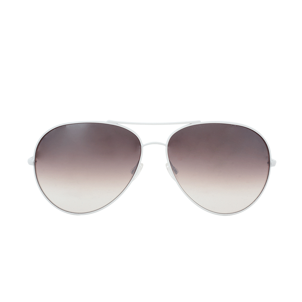 OLIVER PEOPLES-Sayer Sunglasses-WHT/BRWN