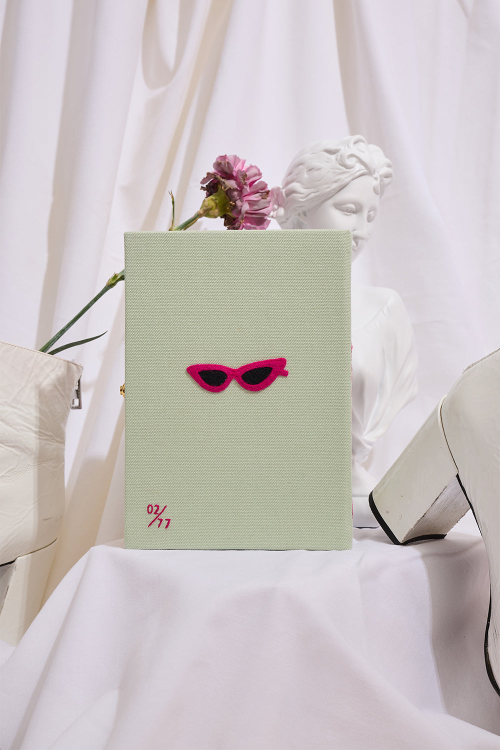  Mona Lisa Crossbody Book Clutch Bag-GREEN-HANDBAGCLUTCHES-OLYMPIA LE TAN 