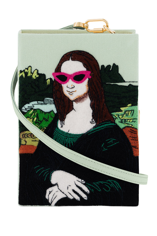 Mona Lisa Crossbody Book Clutch Bag