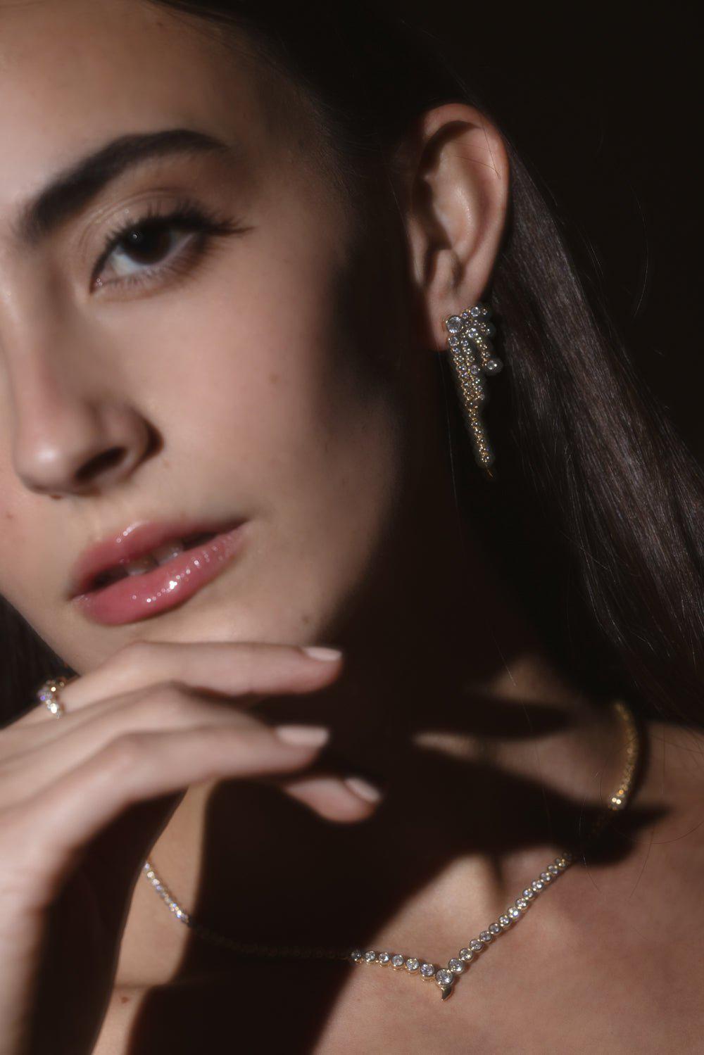 ONDYN-Grand Flash Earrings-YELLOW GOLD