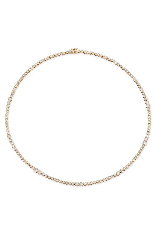 ONDYN-Rainsun Diamond Tennis Necklace - 16in-YELLOW GOLD