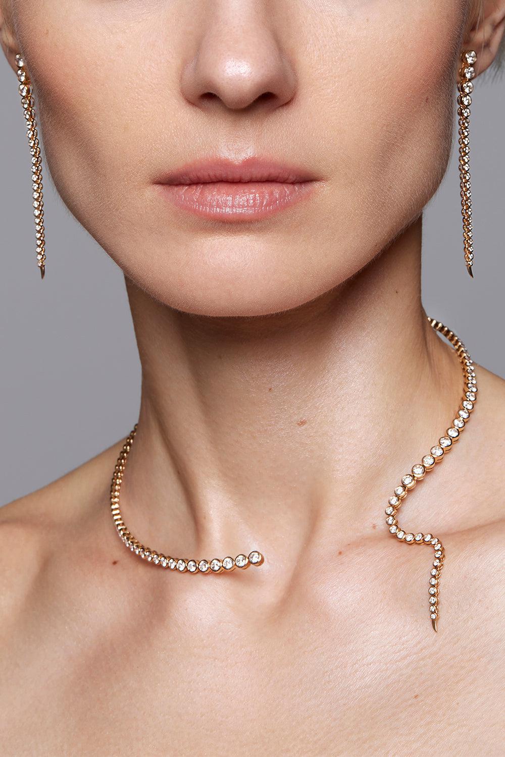 Imperial Wavelength Necklace-YELLOW GOLD-JEWELRYFINE JEWELNECKLACE O-ONDYN