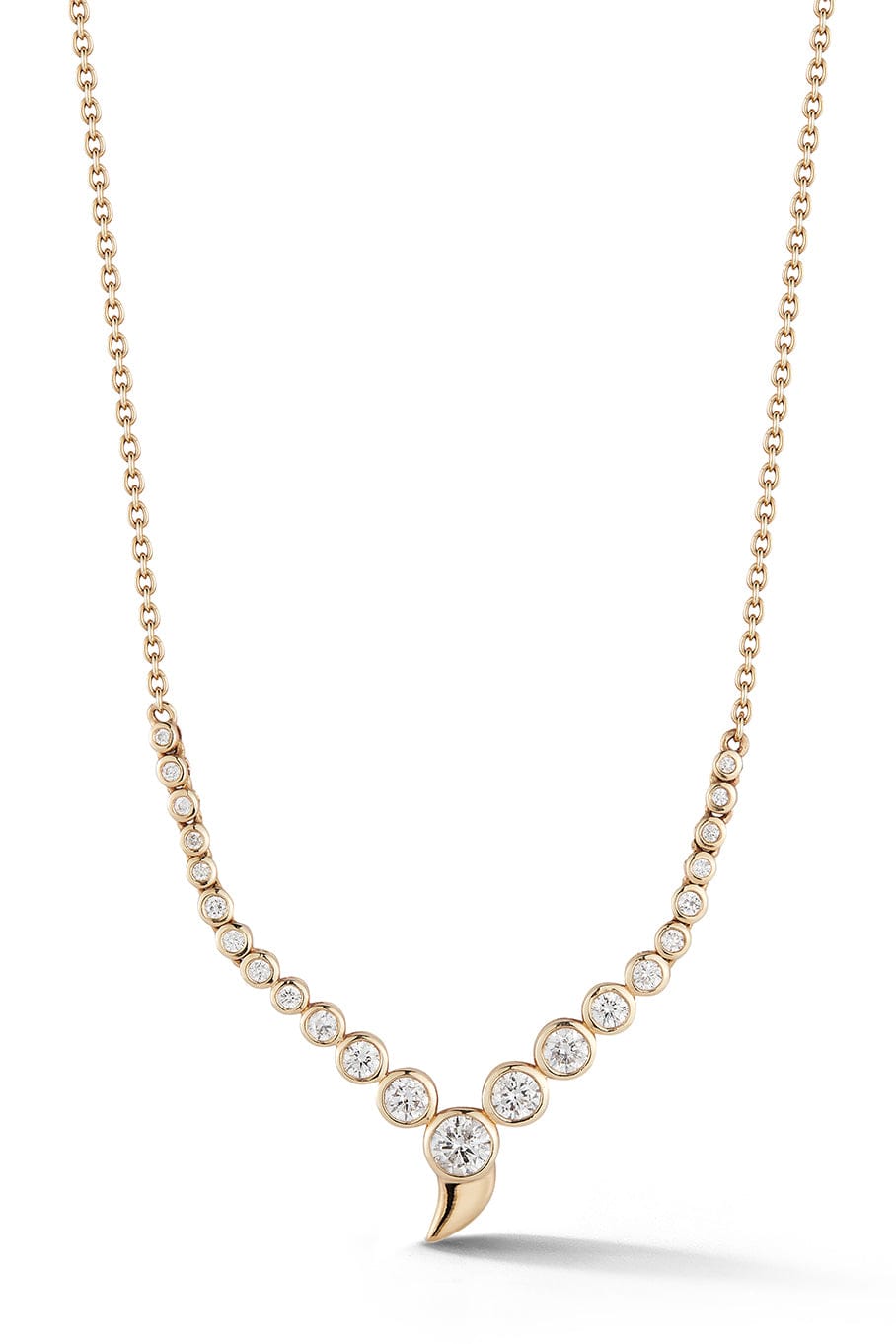 ONDYN-Large Zen Pendant Necklace-YELLOW GOLD