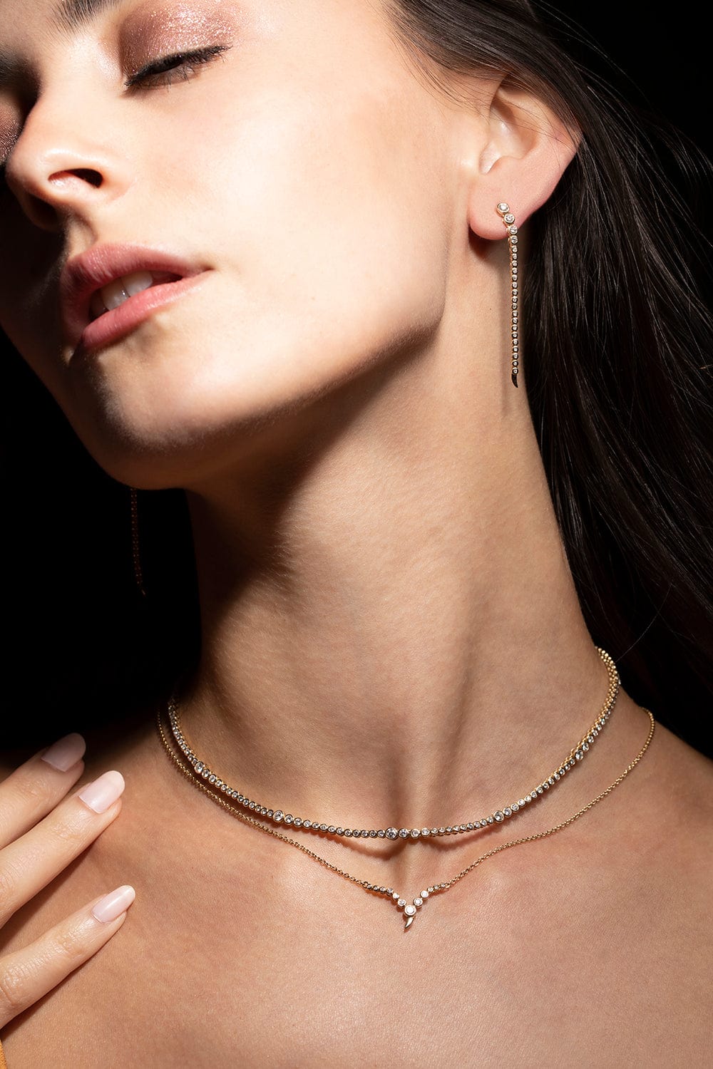 ONDYN-Rainsun Tennis Necklace-YELLOW GOLD