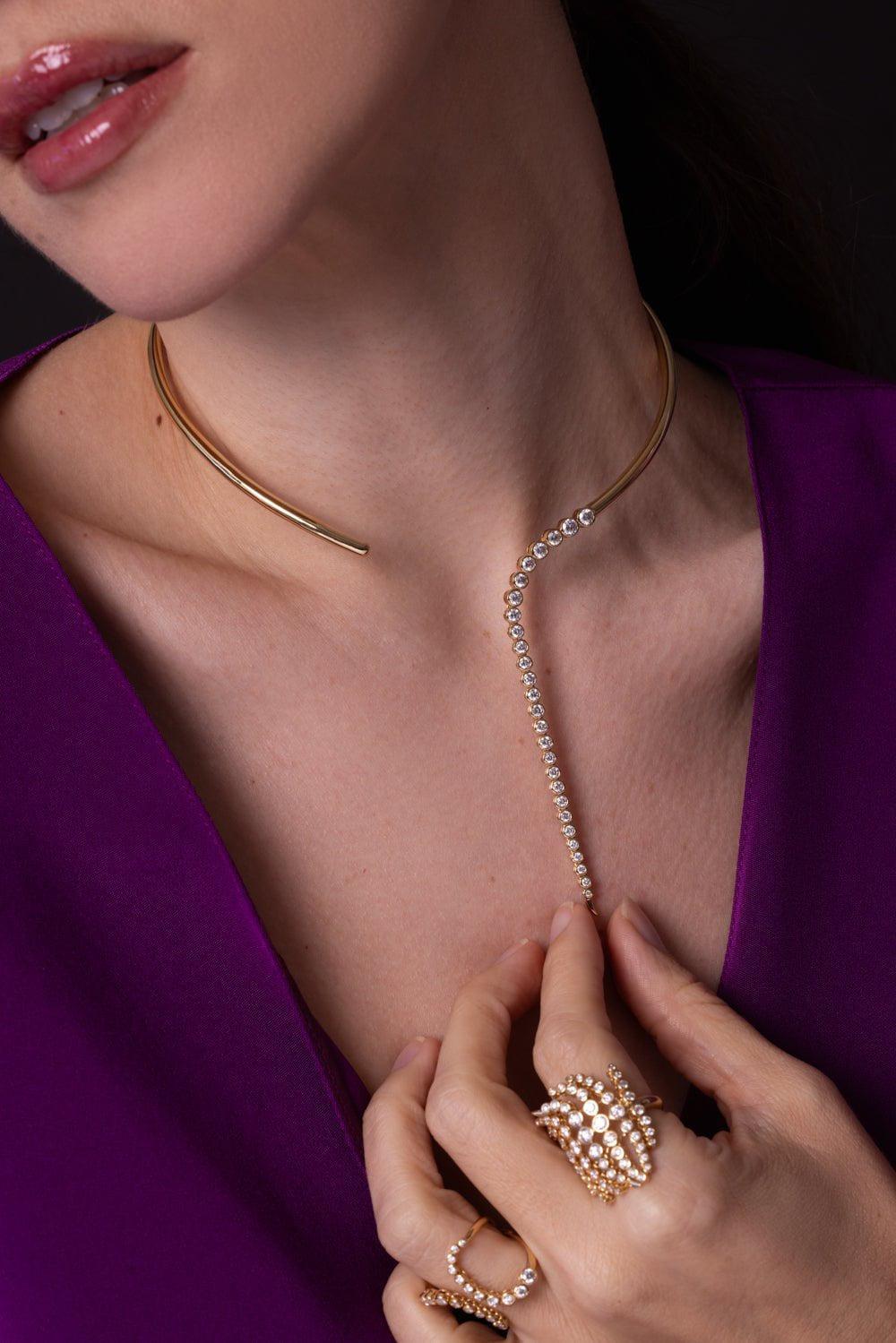 ONDYN-Wavelength Necklace-YELLOW GOLD