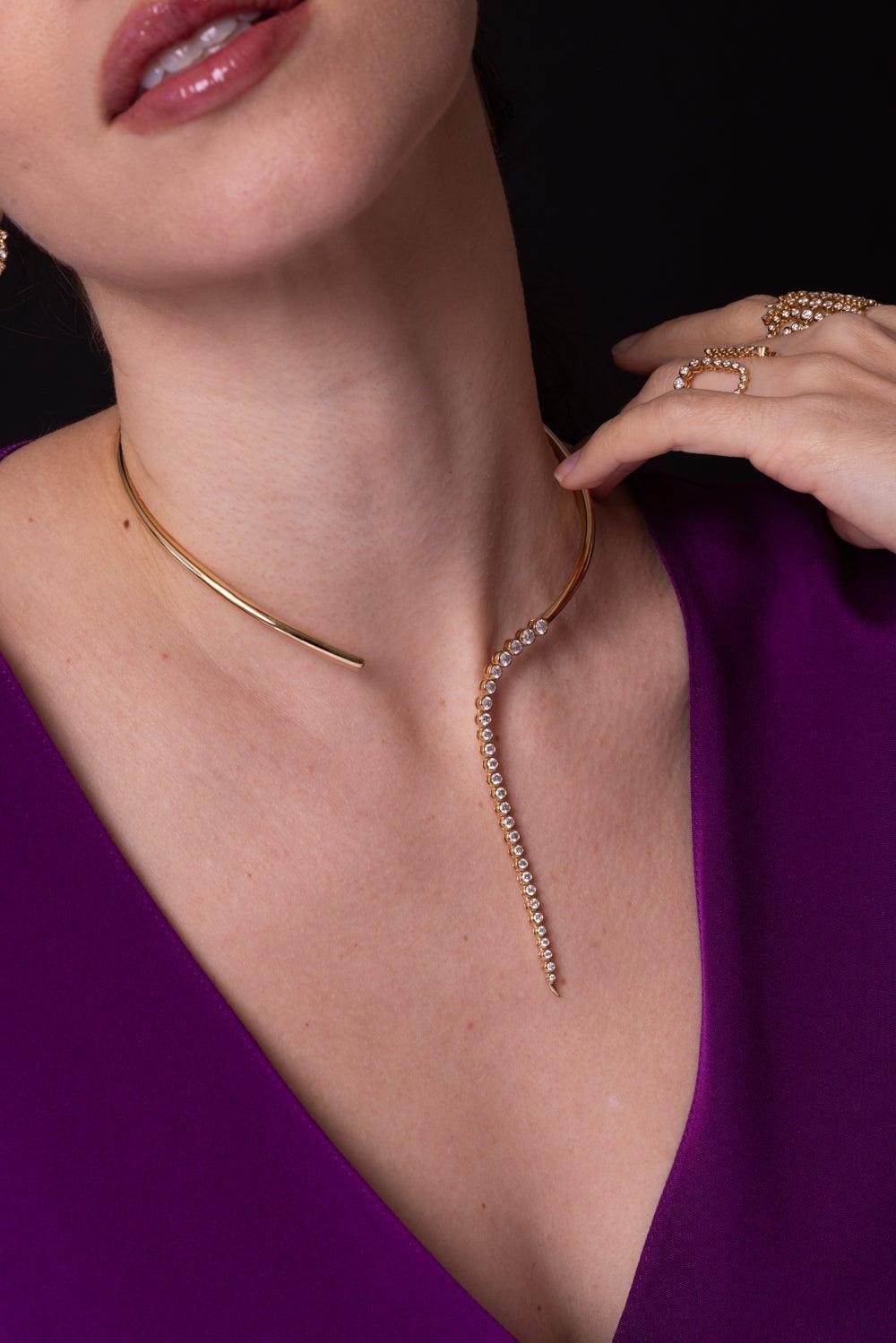 ONDYN-Wavelength Necklace-YELLOW GOLD
