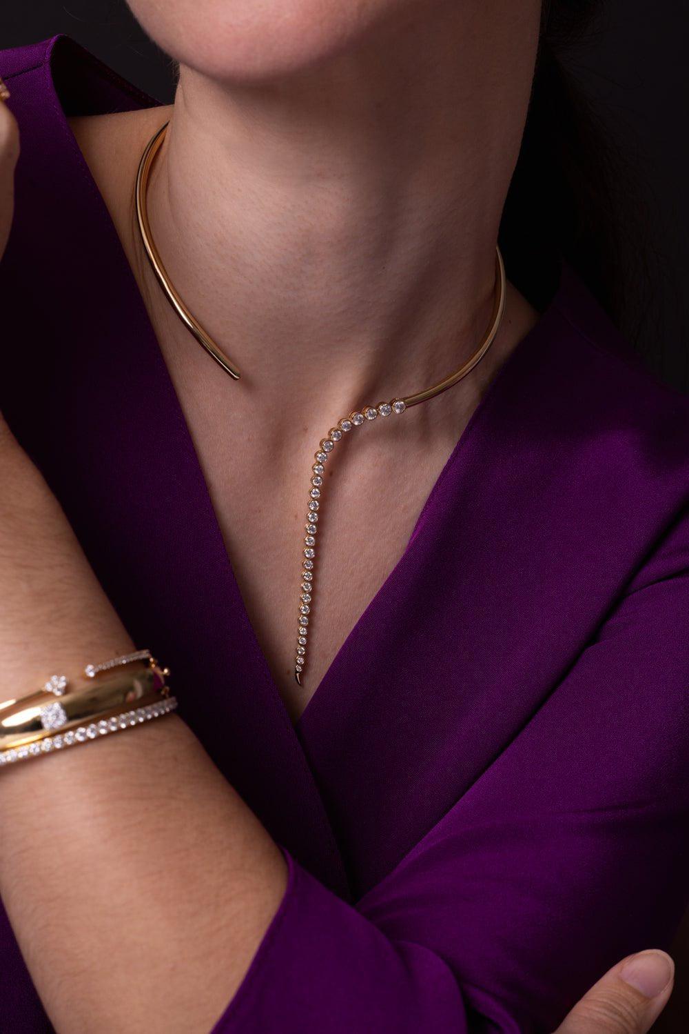 ONDYN-Wavelength Necklace-YELLOW GOLD