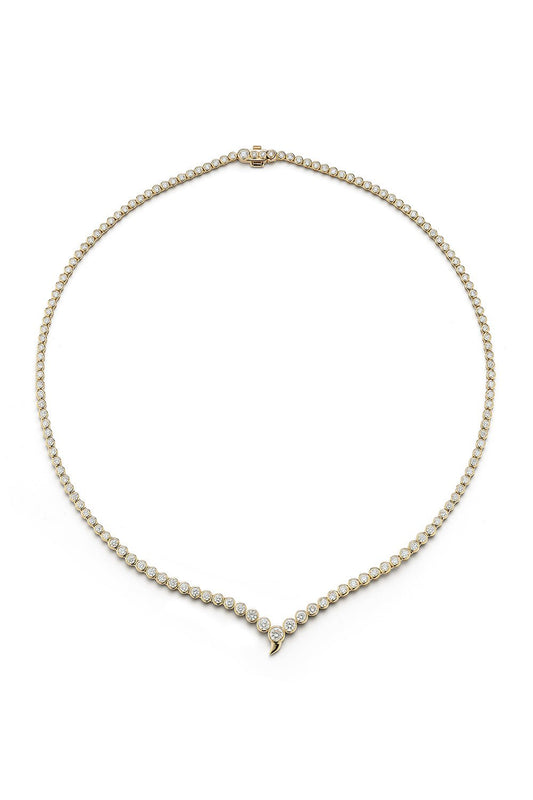 ONDYN-Zen Riviere Necklace-YELLOW GOLD