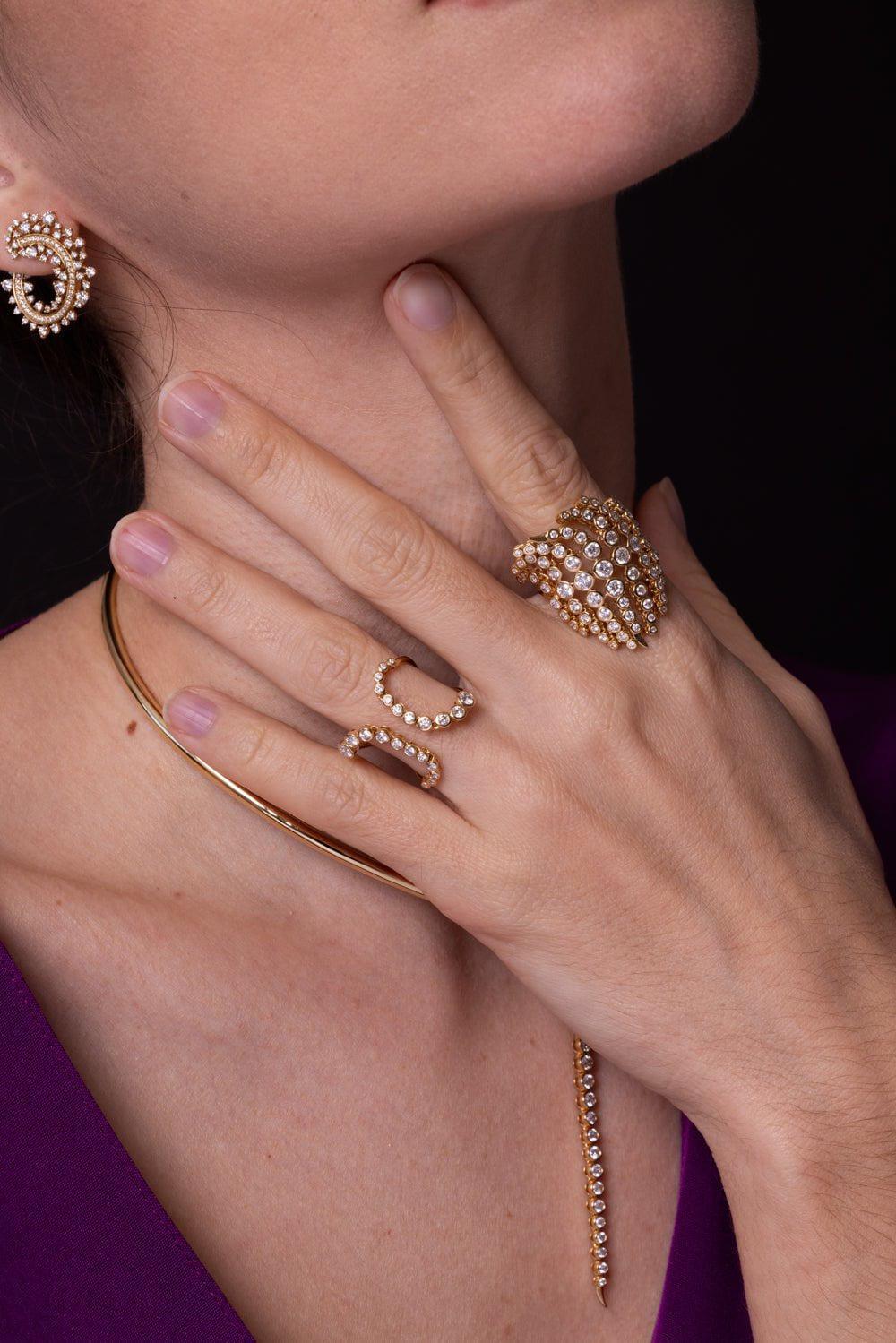 ONDYN-Fringe Ring-YELLOW GOLD