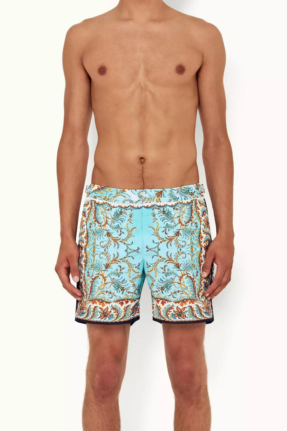 ORLEBAR BROWN-Multicolor Paisley Mid-Length Bulldog Swim Shorts-