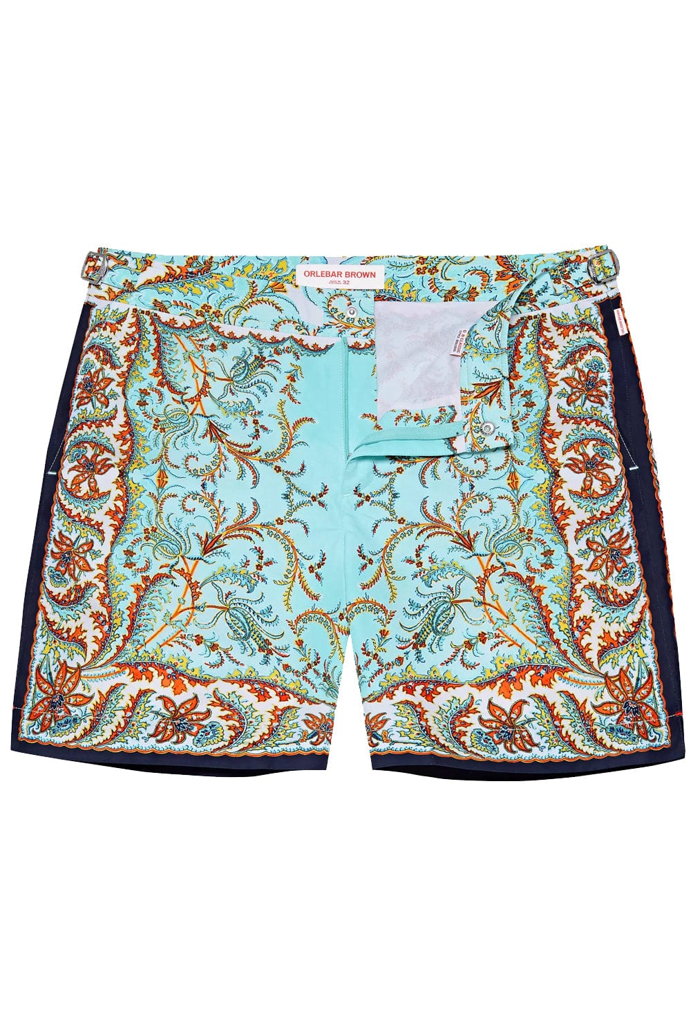 ORLEBAR BROWN-Multicolor Paisley Mid-Length Bulldog Swim Shorts-