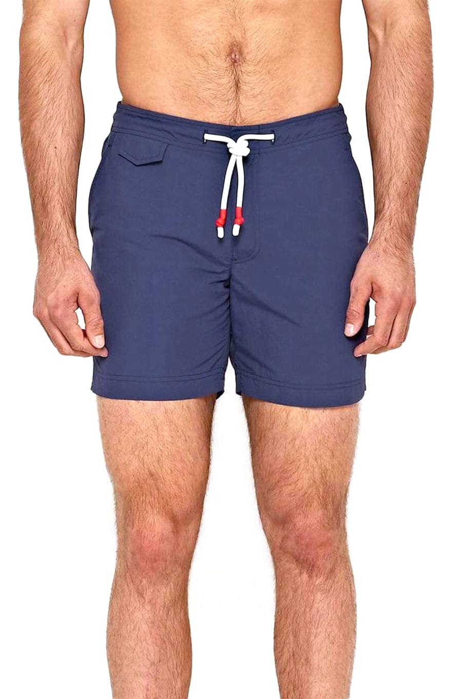 ORLEBAR BROWN-Blue Wash Mid-Length Drawcord Standard Swim Shorts-