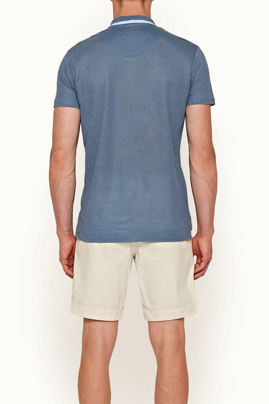 ORLEBAR BROWN-Felix Linen Pique Collard Shirt-
