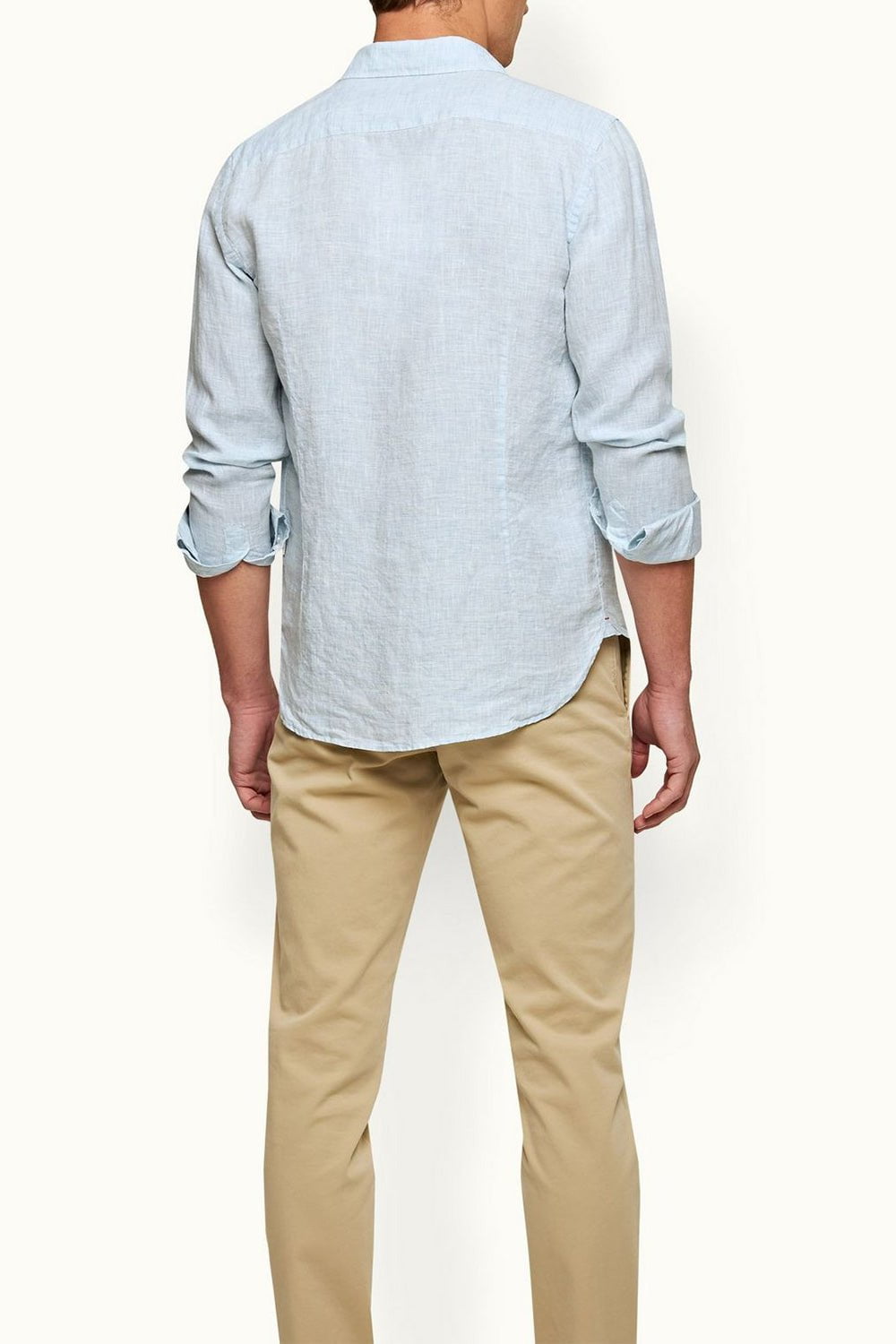 ORLEBAR BROWN-Giles Linen Shirt - Pale Blue-