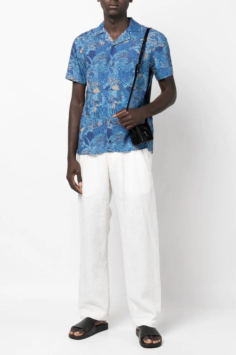 ORLEBAR BROWN-Tropic Nightfall Print Capri Collar Travis Shirt-