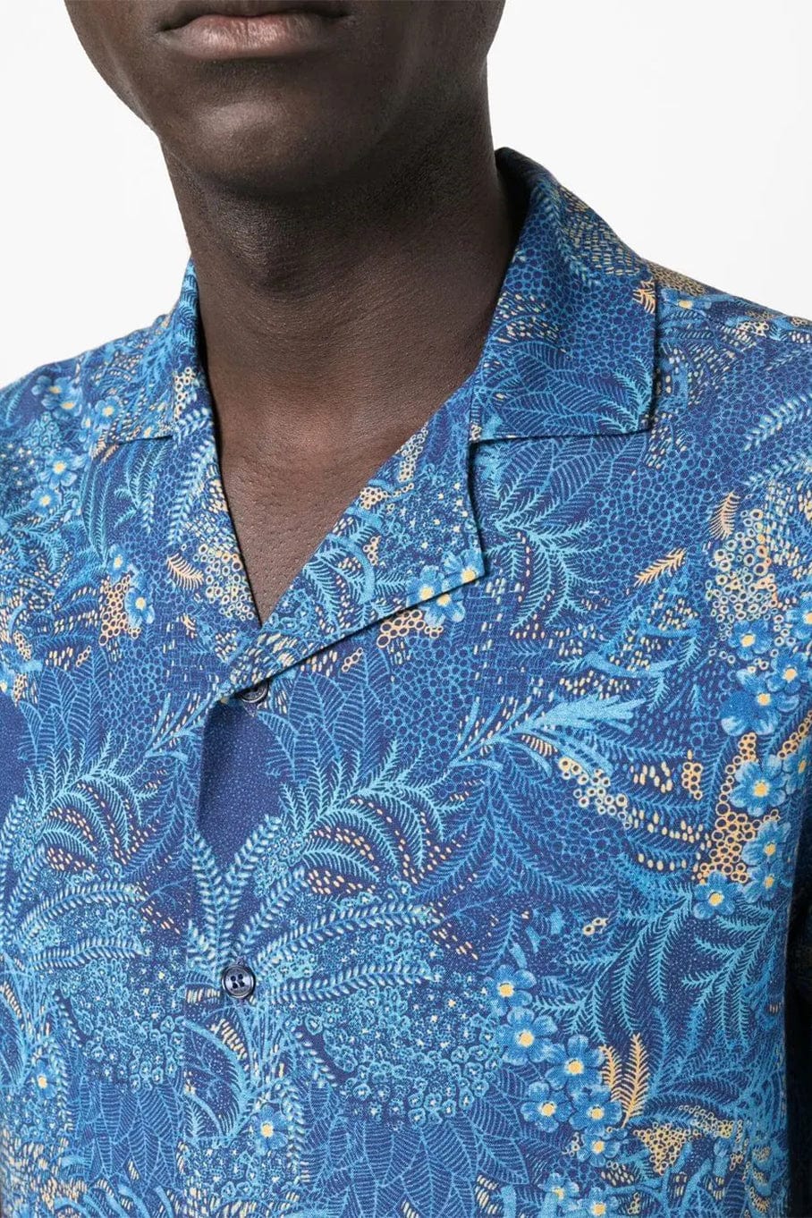 ORLEBAR BROWN-Tropic Nightfall Print Capri Collar Travis Shirt-