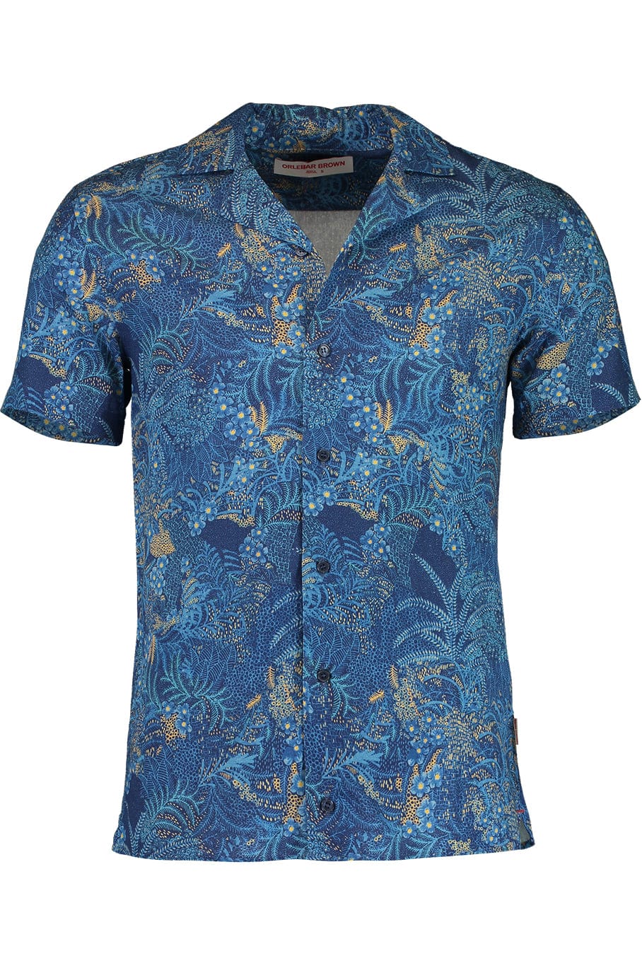 ORLEBAR BROWN-Tropic Nightfall Print Capri Collar Travis Shirt-