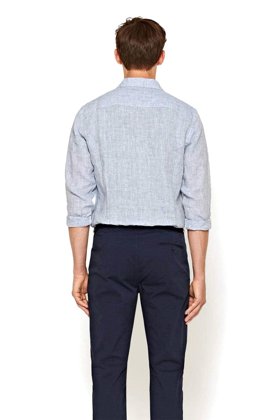 ORLEBAR BROWN-Navy and White Tailored-Fit Giles Linen Shirt-