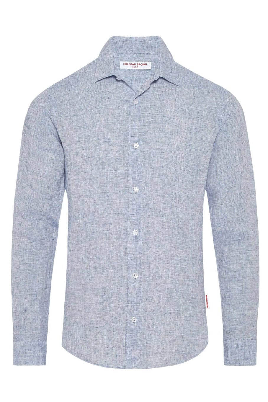 ORLEBAR BROWN-Navy and White Tailored-Fit Giles Linen Shirt-