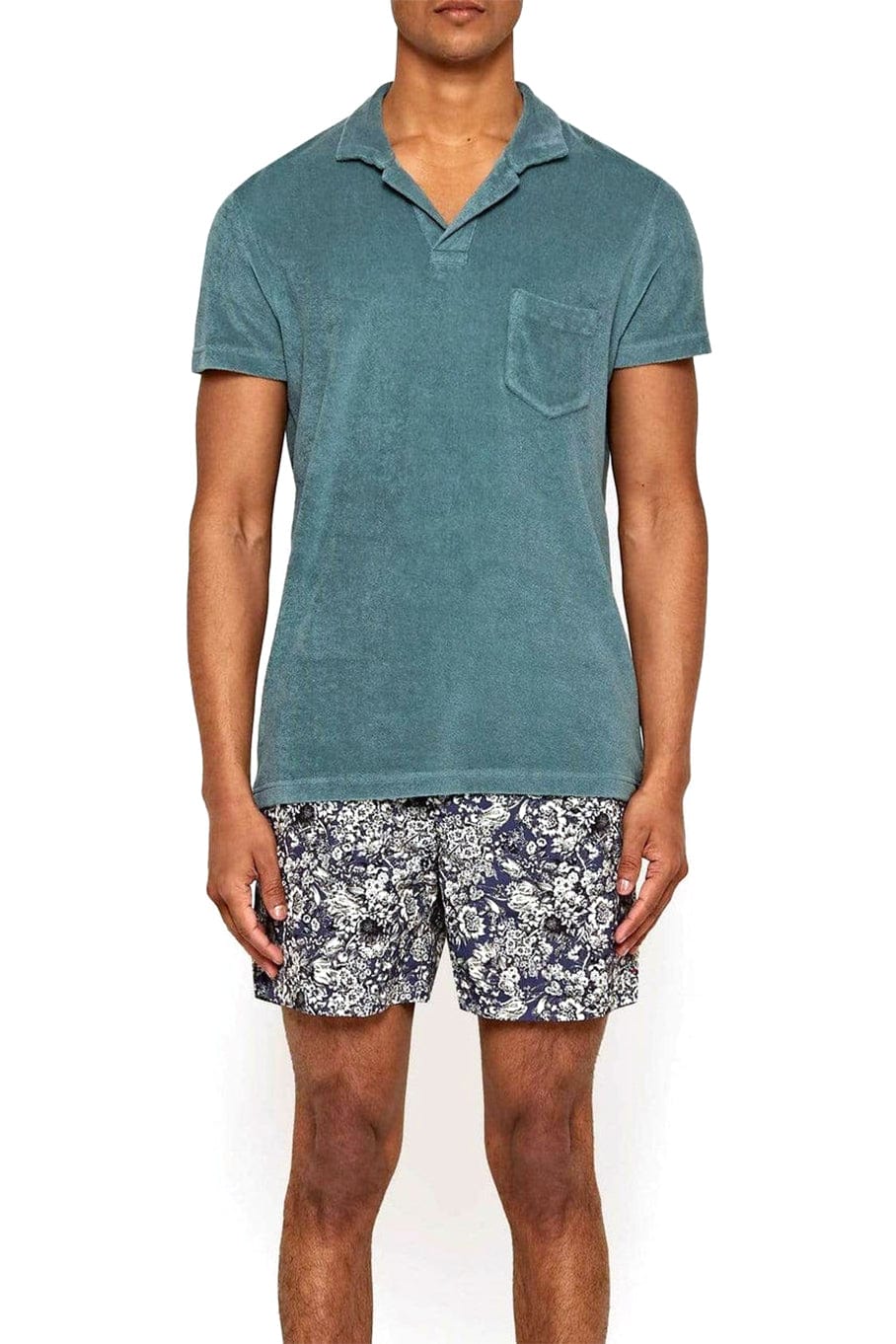 ORLEBAR BROWN-Sage Tailored Fit Terry Towelling Resort Polo Shirt-