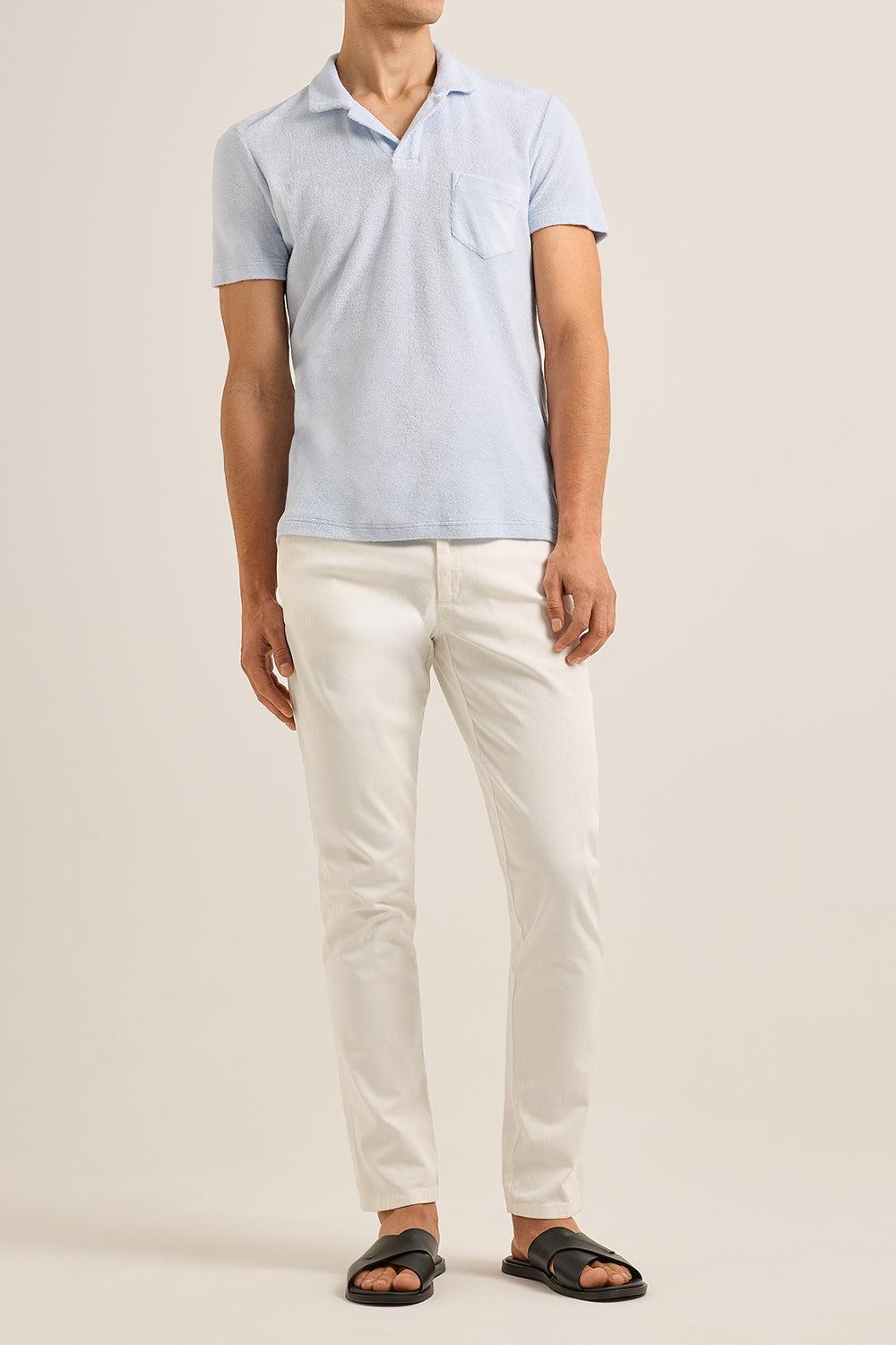 Terry Towelling Polo - Surfside Blue-BLUE-S-MENSCLOTHINGTEE-ORLEBAR BROWN
