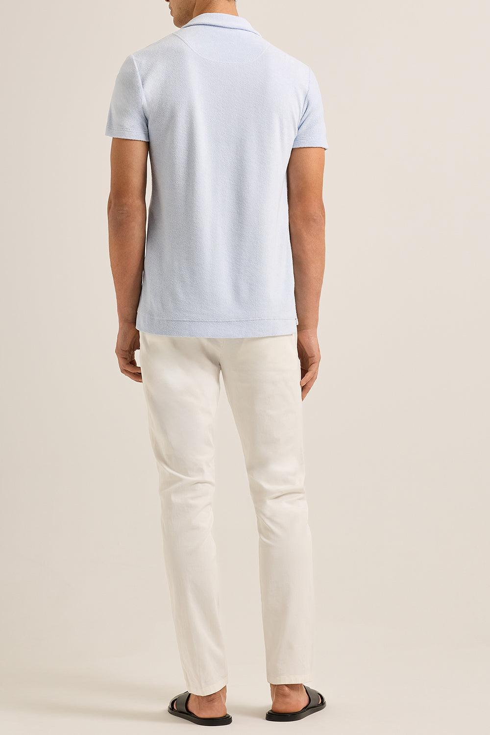 Terry Towelling Polo - Surfside Blue-BLUE-S-MENSCLOTHINGTEE-ORLEBAR BROWN