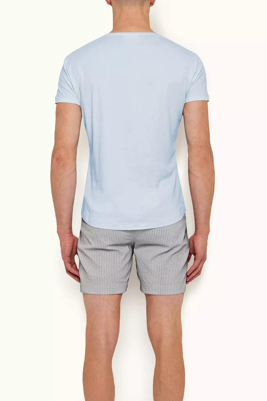 ORLEBAR BROWN-OB Crew Neck T Shirt - Ice Blue-