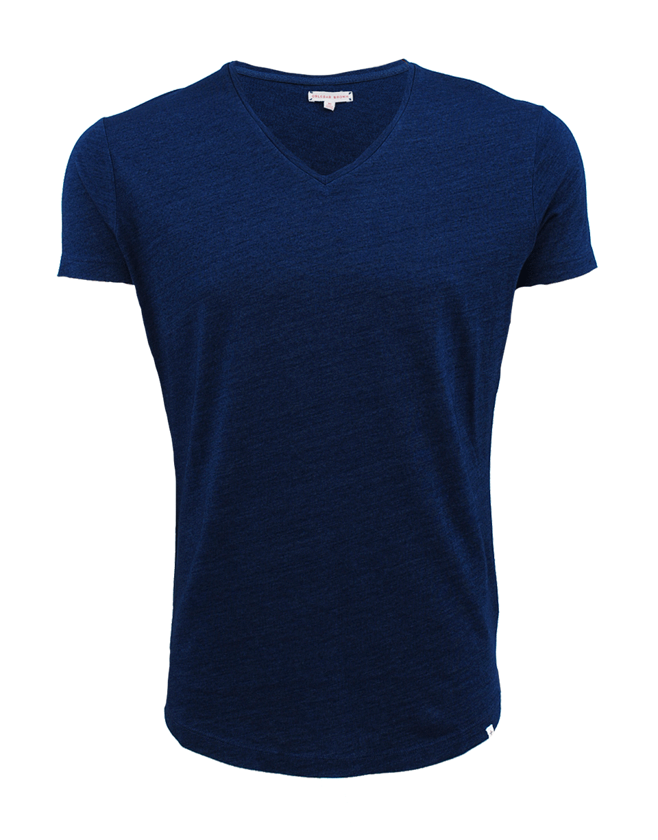 ORLEBAR BROWN-OB-V Navy Tailored Fit V-neck T-Shirt-