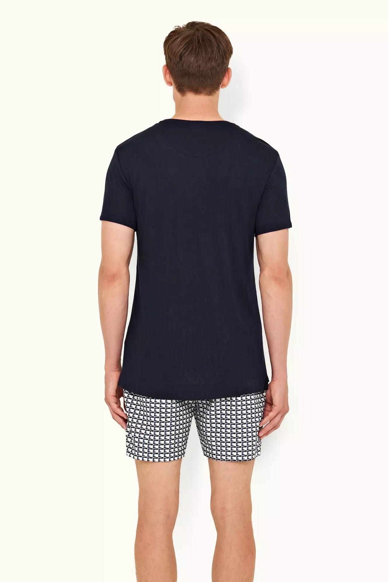 ORLEBAR BROWN-Night Iris Tailored Fit Crew Neck OB Classic Cashmere T-Shirt-